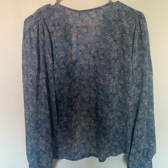 Blue Floral Blouse - Picture 3 of 3